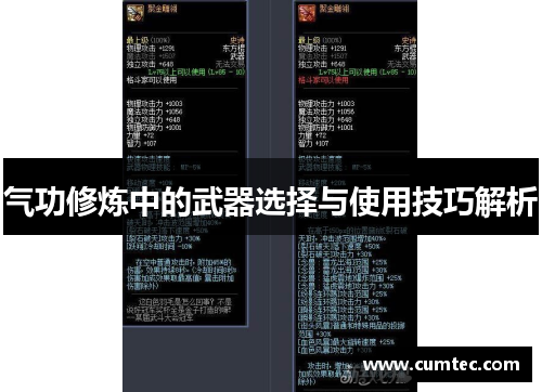 气功修炼中的武器选择与使用技巧解析